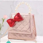 Embroidery Small Square Bottom Bow Pearl Single-shoulder Diagonal Bag, adds sophistication to your outfit and is ideal f — photo 3