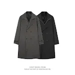 Trench coat masculino de alta qualidade, com abotoamento duplo e comprimento no joelho. Elegância e proteção contra o frio. — foto 3