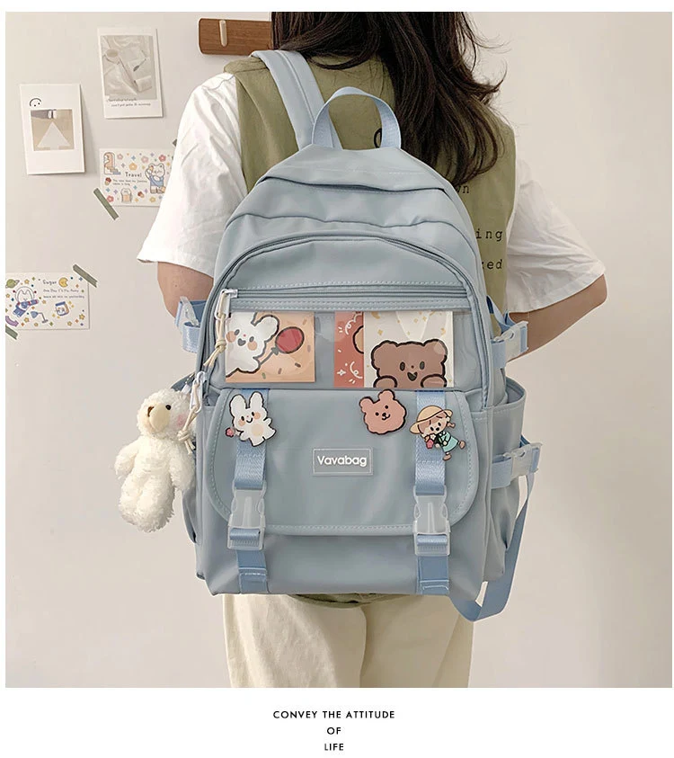 Title 4, Mochila japonesa Ins fofa para meninas, grande ...