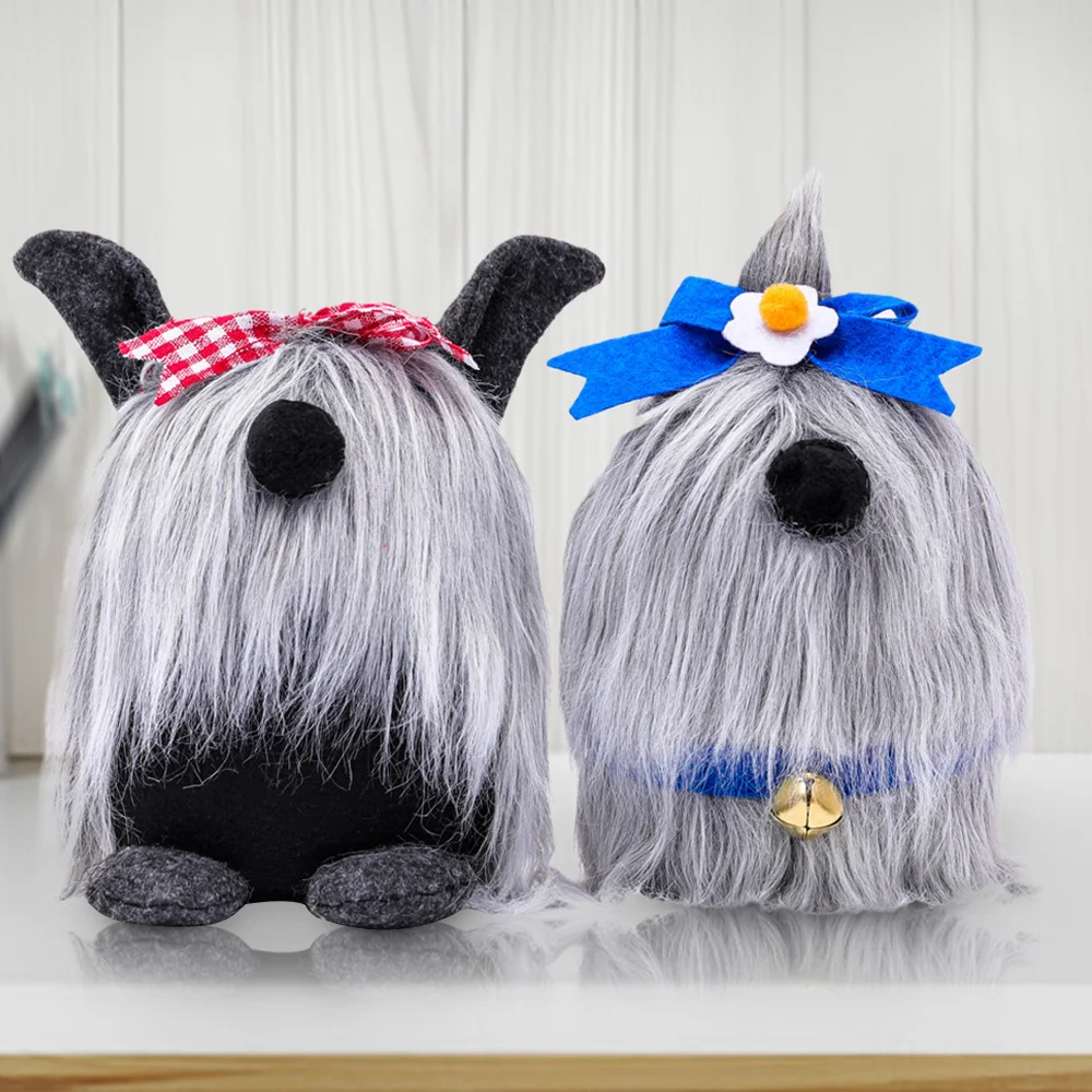 Title 2, Enfeite de casal de cachorros de pelúcia, prese...