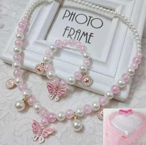 Title 6, Kinder Halsketten Schmuck Set Perlen Armband Ge...