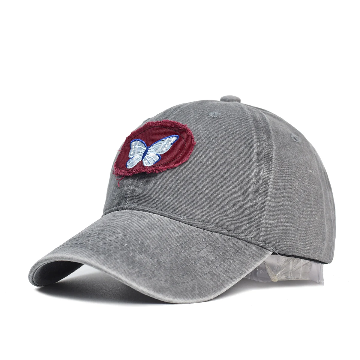 Cappellino Retro Lavato e Ricamato con Visiera Curva, Perfetto per un Look Casual e alla Moda, Ideale per Proteggersi dal Sole con Stile Unico — foto 6