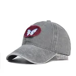 Cappellino Retro Lavato e Ricamato con Visiera Curva, Perfetto per un Look Casual e alla Moda, Ideale per Proteggersi dal Sole con Stile Unico — foto 6