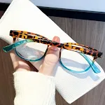 Novo Óculos para presbiopia feminino anti luz azul contraste tofu pudim leopardo impressão — foto 6