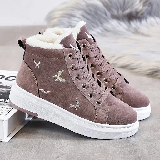 Title 2, Velvet sneakers velvet panel shoes offer comfor...