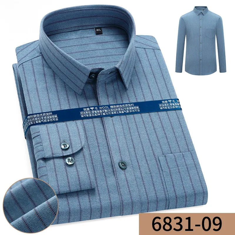 Men's Business Loose Cashmere Long Sleeve Shirt, Non-Iron. Experience comfort, style, and ease. Perfect for the modern p — photo 10