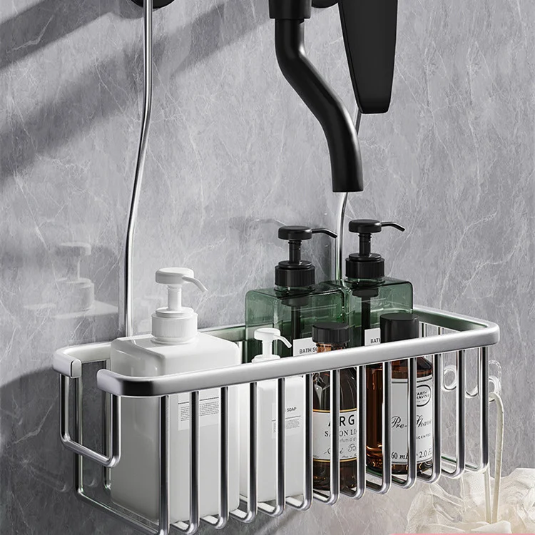 Title 5, Punch-free bathroom shower rack, declutter your...