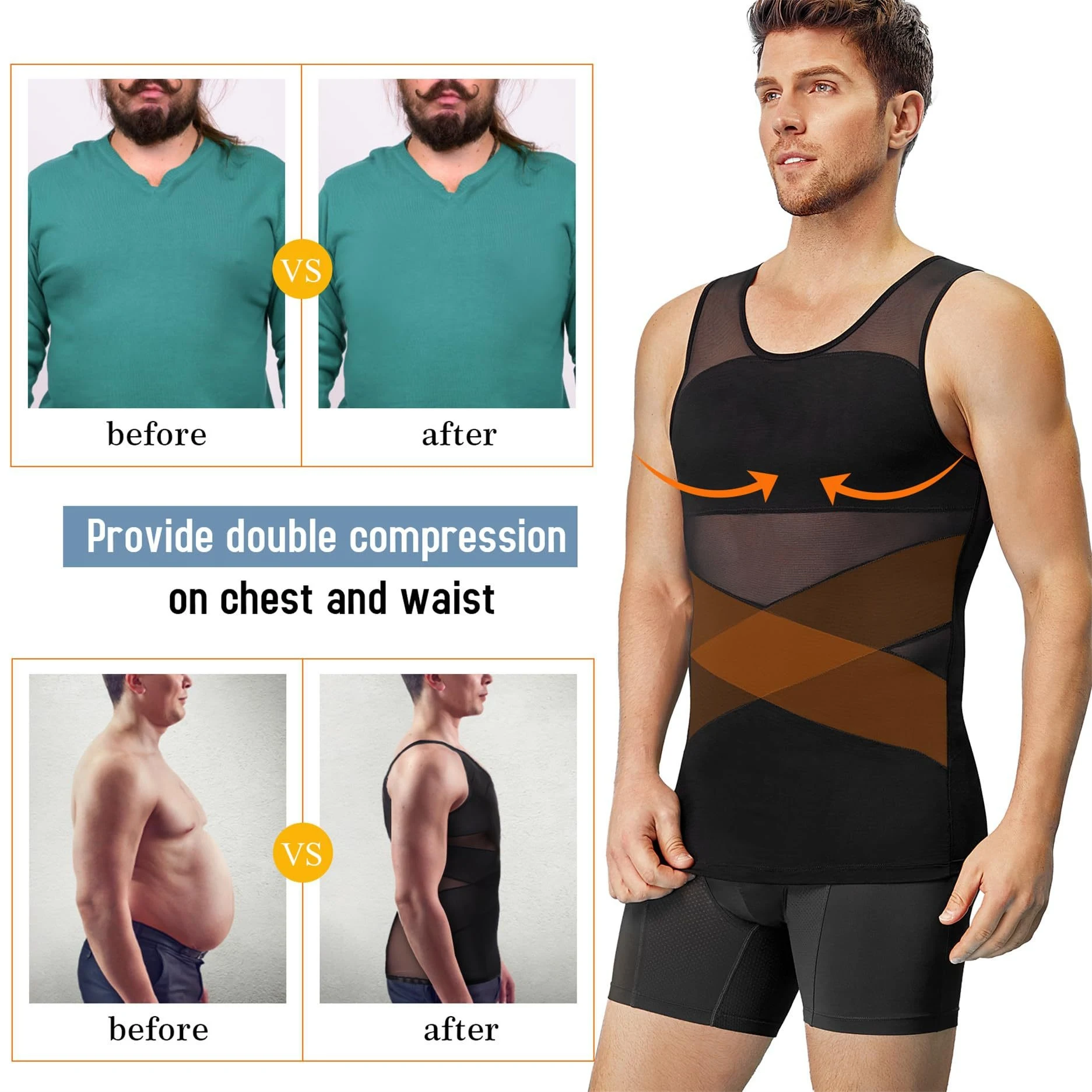 Title 7, Fashion Personality Mens Breathable Mesh Tight...