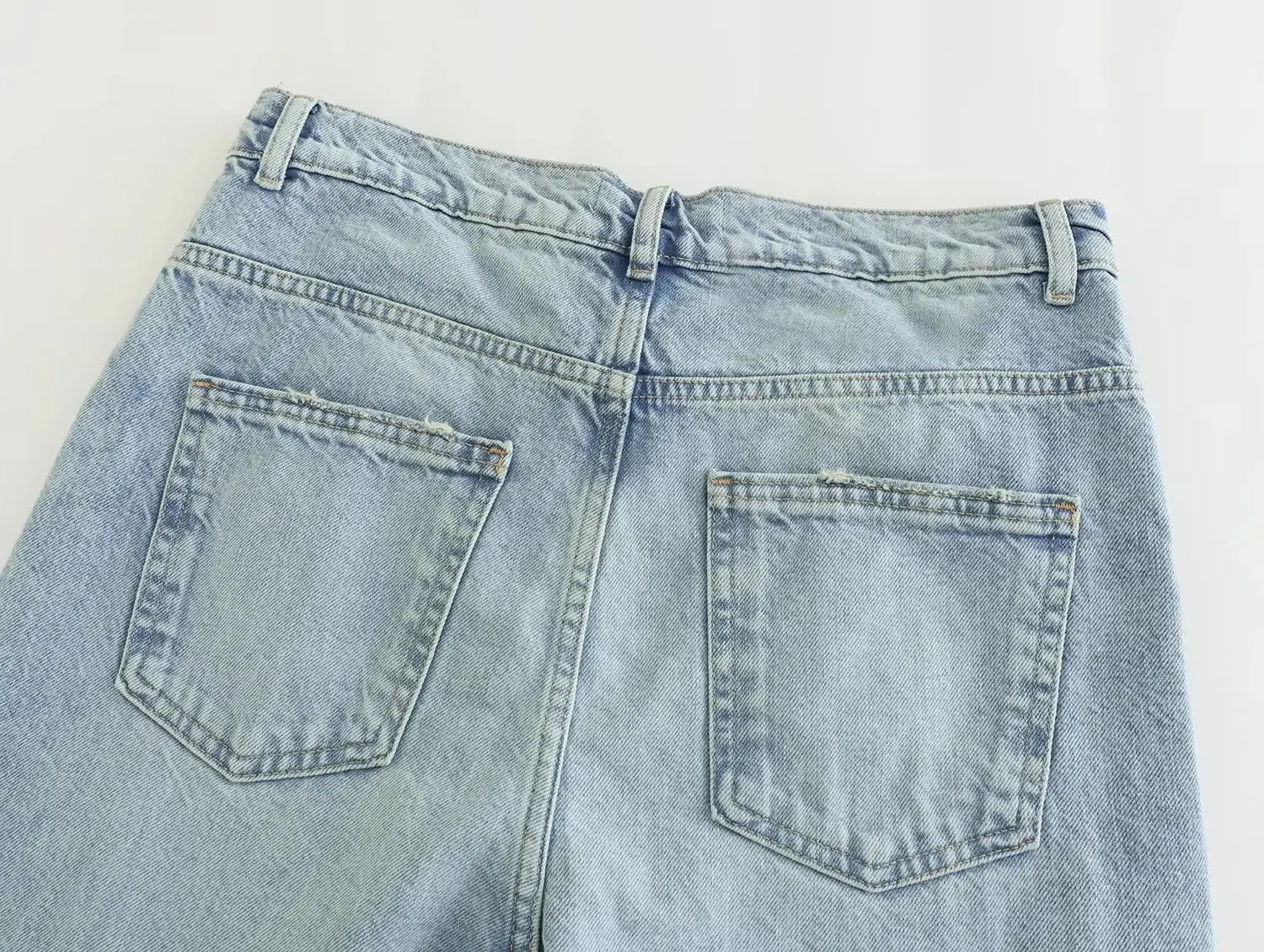 Title 14, Giacca in Jeans Denim Retro con Risvolti Cappot...