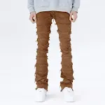 American Personality Jeans with Zipper, Worn Details, Burrs, Tassels and Hip Hop Design. Stylish and Unique Streetwear. — photo 8
