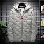 Men's short warm hooded cotton jacket designed for winter comfort and warmth. Perfect for everyday wear, providing essen — photo 1