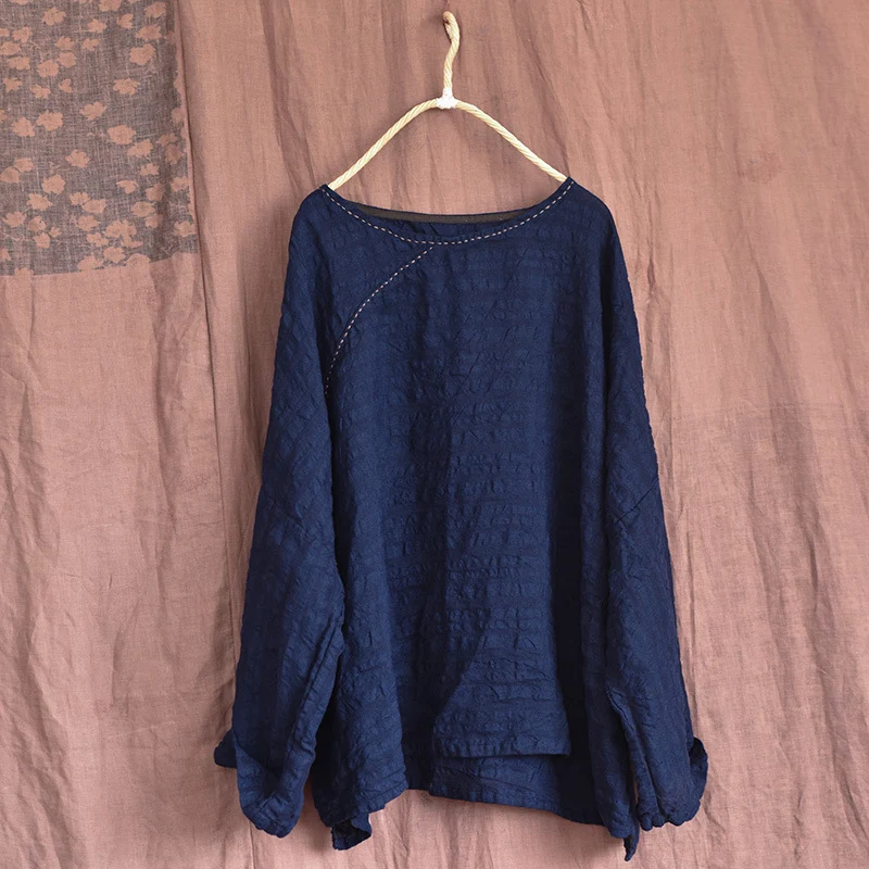 Title 9, Cappotto donna in lino a righe tinto in filo, c...