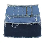 Blue half skirt