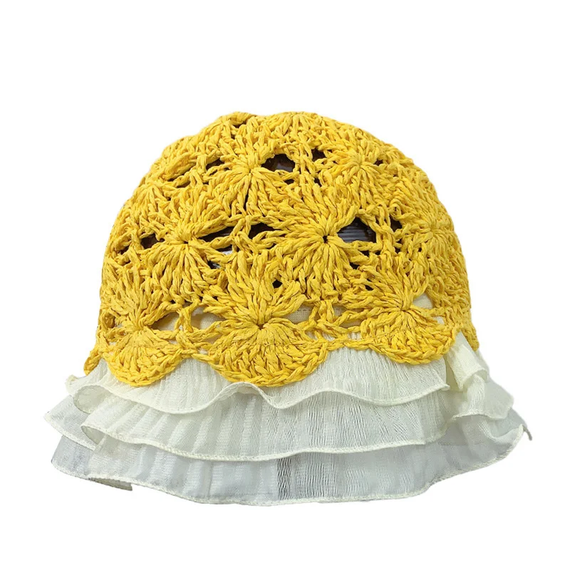 Title 3, Cappello da pescatore fatto a mano con pizzo ar...