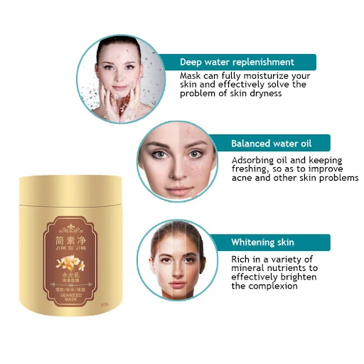 Title 3, Jane Su Clean Water Bright Milk Seaweed Mask. M...