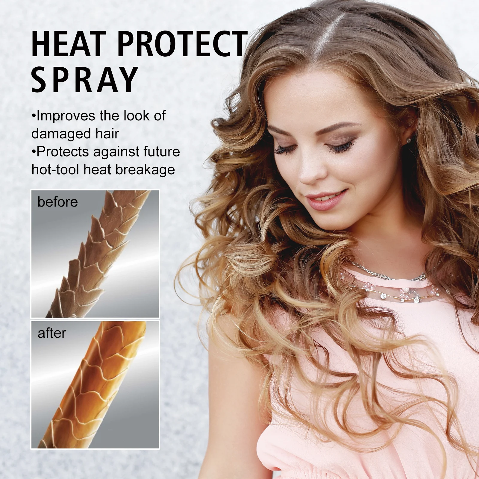Spray Protetor Térmico para Cabelos Cacheados Proteção Contra Calor Define Cachos Reduz Frizz Cabelos Saudáveis e Brilhantes Aplicação Fácil — foto 5