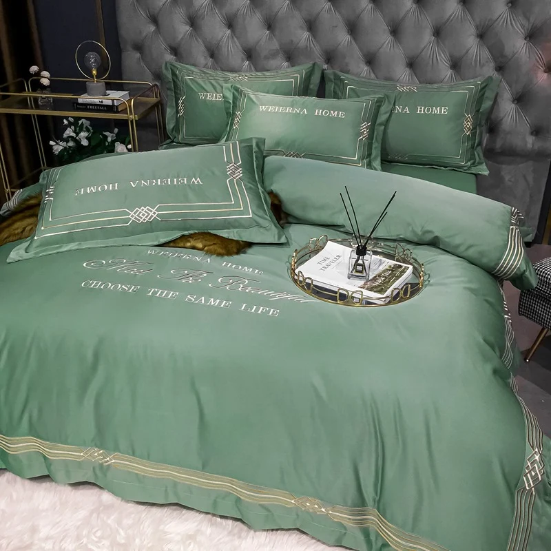 Title 11, Embroidered Tencel Quilt Cover Set, Four-Piece,...