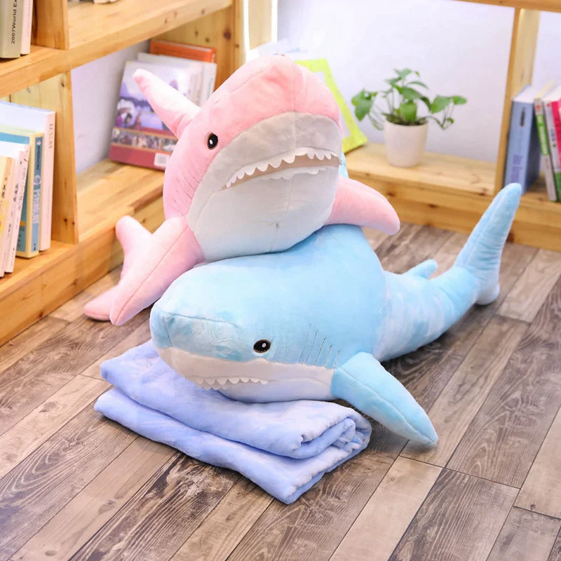 Title 5, Marine Animal Pillow And Blanket 2-in-1, Dual-U...
