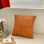 Fronha decorativa estilo creme nórdico com bordado floral simples para sofá, quarto ou cama, toque suave e elegante. — foto 9