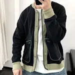 Jaqueta Uniforme de Baseball Colorblock Masculina Estilo Streetwear Perfeita para um Visual Urbano Despojado Design Moderno e Conforto no Dia a Dia — foto 4