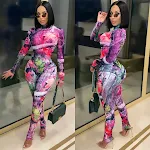 Women's Printing and Dyeing Jumpsuit Mesh Two-piece Set for comfort and style. Perfect for casual wear, offering a trend — photo 16