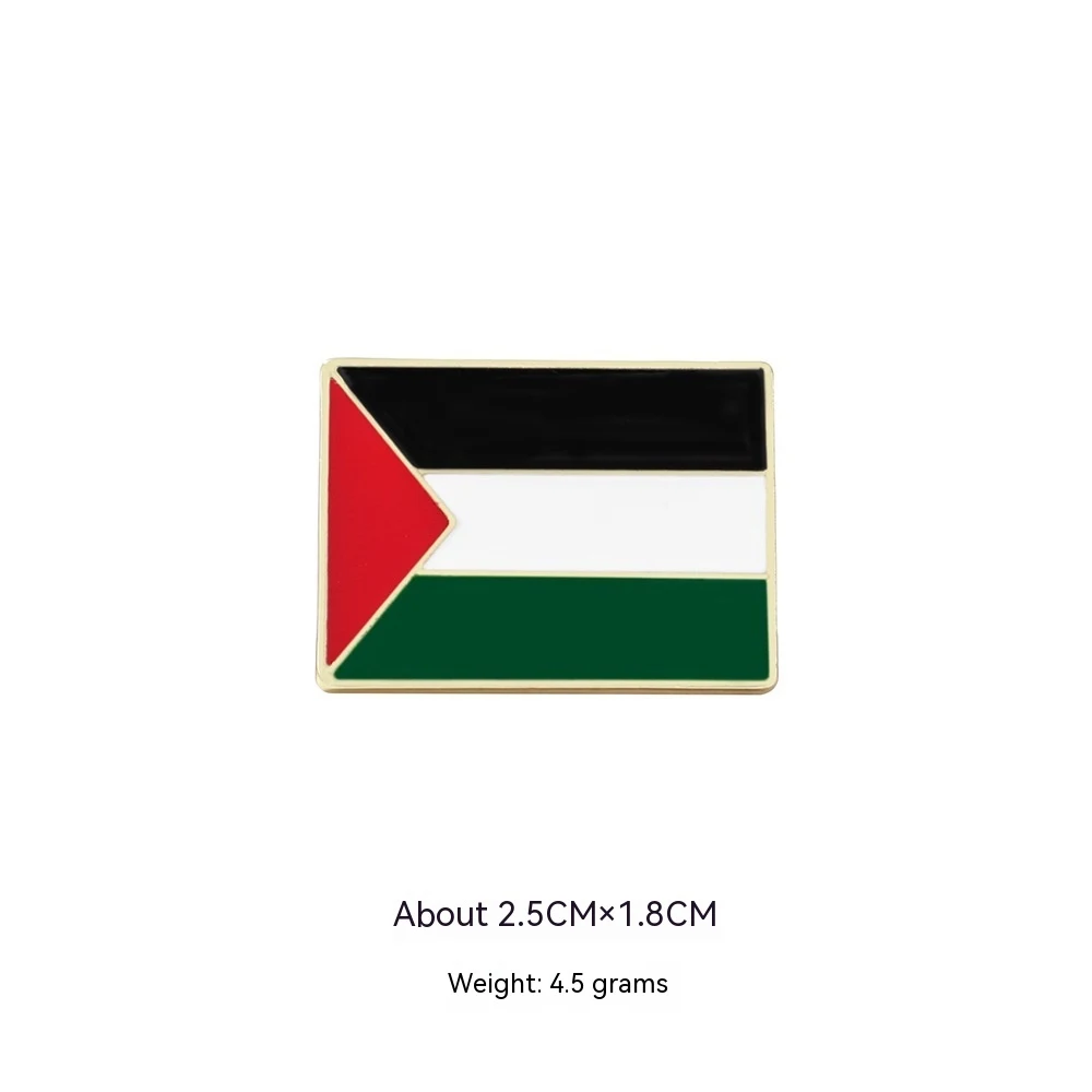 Broche de moda com a bandeira da Palestina gratuita e simples. Uma declaração de solidariedade para usar com orgulho. — foto 7