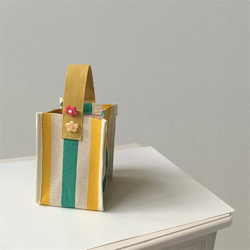 Borsa in tela portatile per regalo estivo da donna. Perfetta per spiaggia, viaggi e shopping. Leggera, pratica e versatile. — foto 6