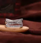 Anel geométrico feminino Joia fina Design moderno Elegância diária Anel para mulheres Presente ideal para ela Estilo único e sofisticado — foto 3