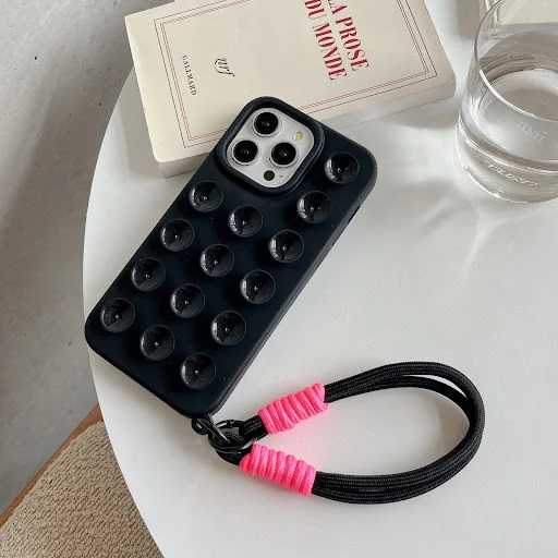 Title 1, Telefoonhoesje met eenvoudige zuignap, koord en...