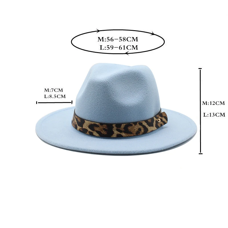 Cappello da uomo in lana con stampa leopardata e tesa larga, un accessorio di moda elegante e audace, perfetto per completare il tuo look con stile. — foto 2