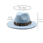 Cappello da uomo in lana con stampa leopardata e tesa larga, un accessorio di moda elegante e audace, perfetto per completare il tuo look con stile. — foto 2