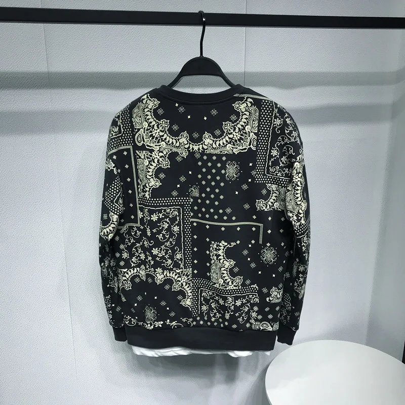 Jaqueta Pullover Casual Estampada Manga Longa Masculina Trend — foto 1