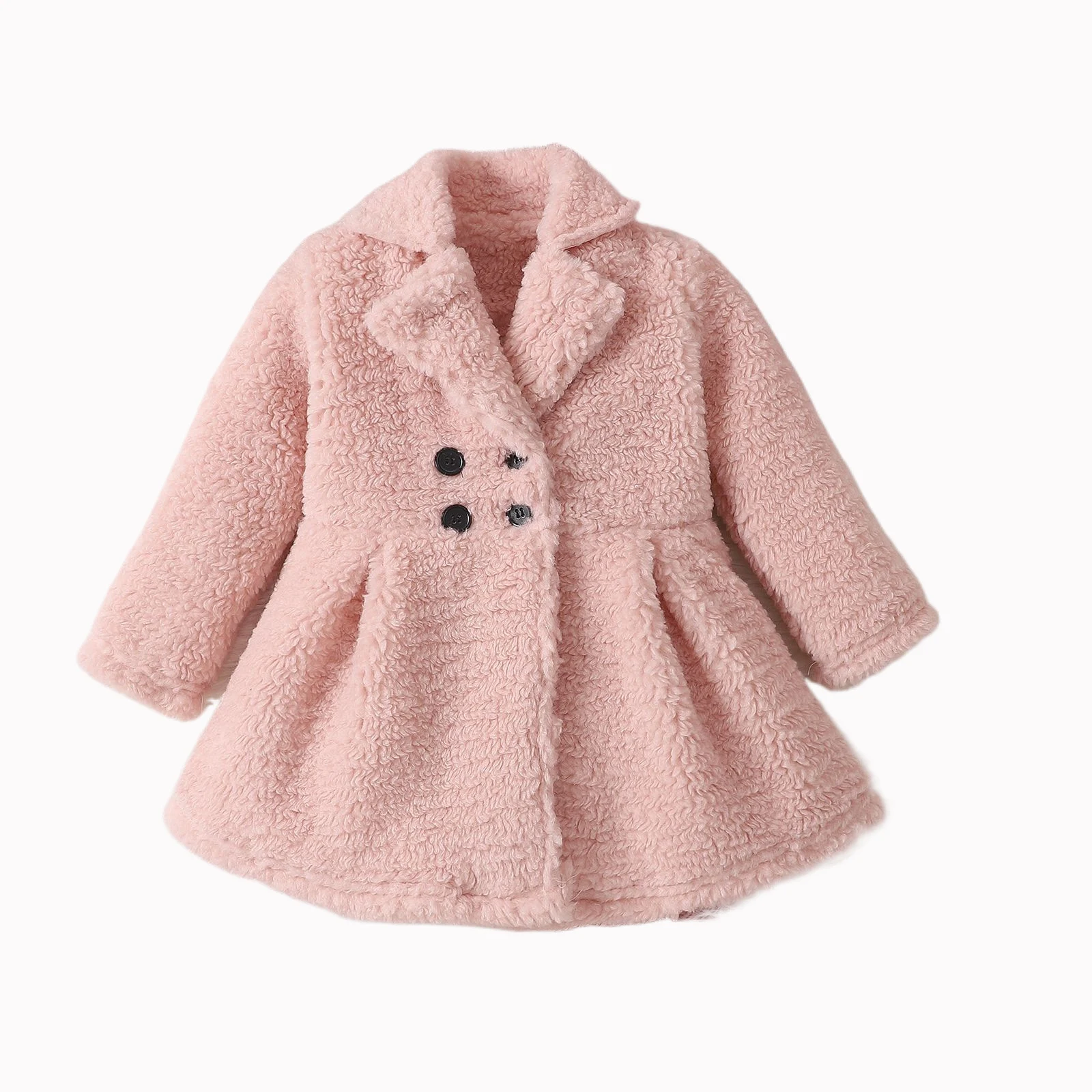 Casaco de pelúcia para meninas europeias e americanas Quente e aconchegante Ideal para o inverno Macio e adorável Design moderno Perfeito para aquecer as pequenas — foto 8