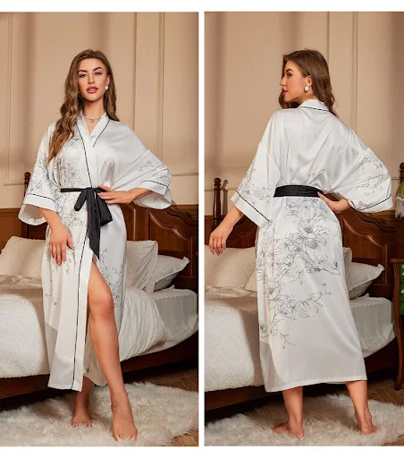 Title 26, Pajamas Nightgown Shadow Red Satin Luxury Lace-...