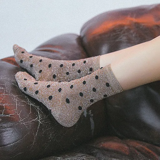 Title 3, Japanese Womens Polka Dot Filigree Socks
