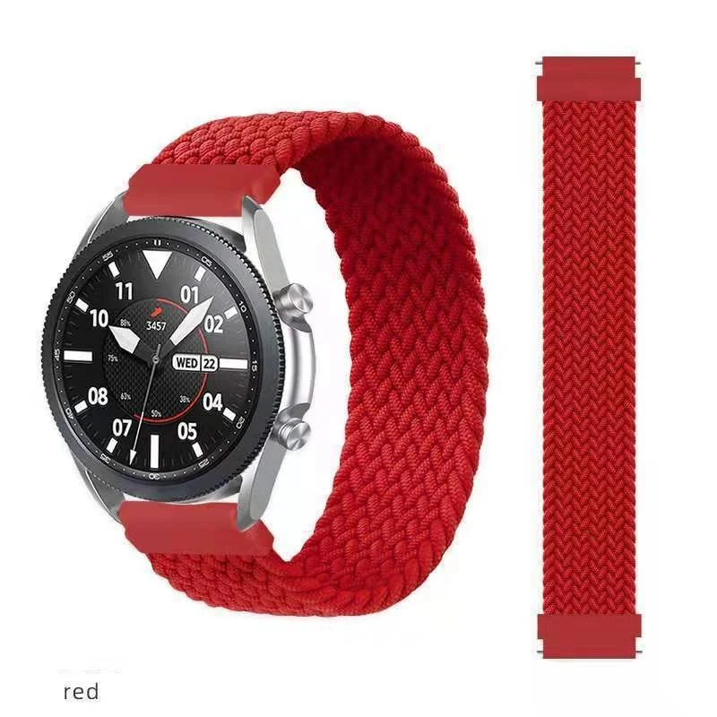 Title 6, 20mm Elastic Braided Nylon Strap for Smartwatch...