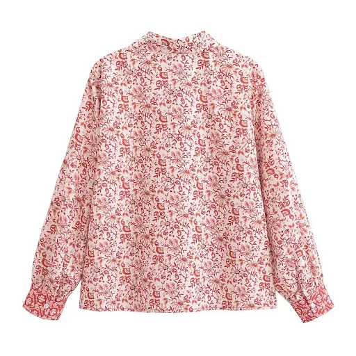 Title 8, Camicia donna stampata, maniche lunghe con spal...