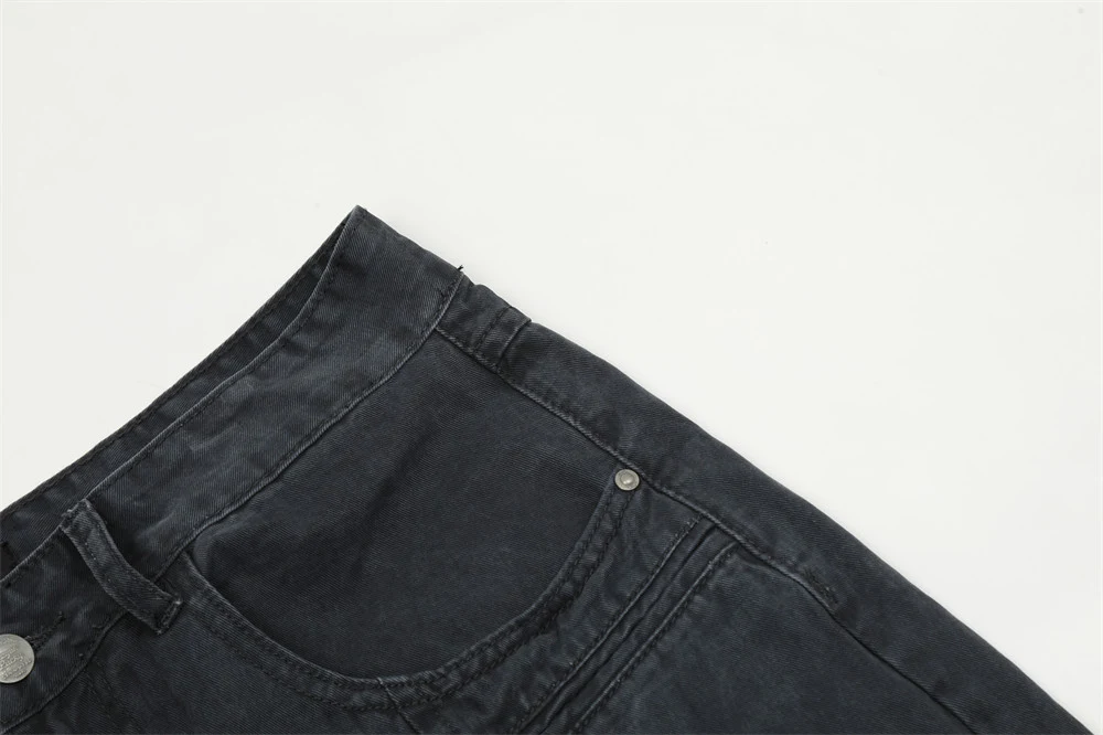 Title 13, Washing Water Denim Straight-Leg Trousers for M...