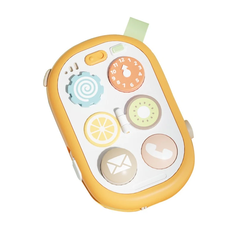 Mesa ocupada com telefone giratório para bebês, brinquedo educativo infantil, estimula habilidades motoras e aprendizado interativo. — foto 1