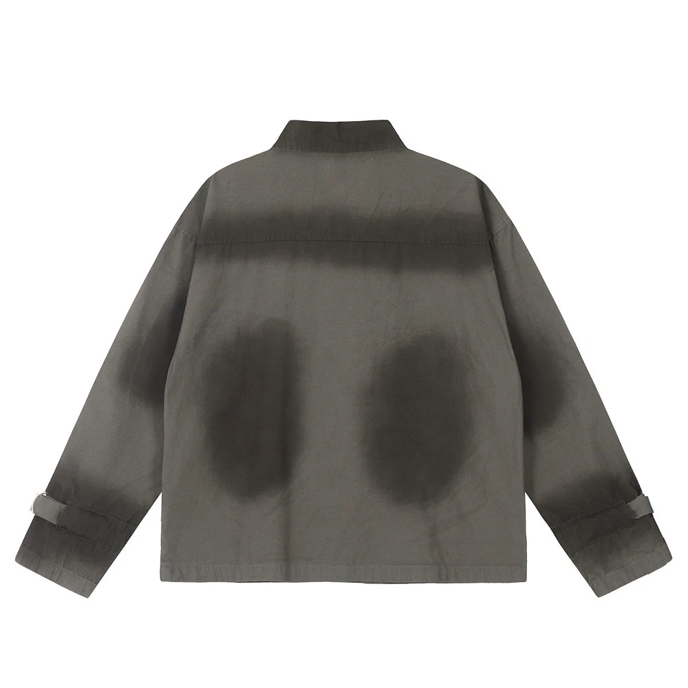 Jaqueta masculina de duas peças com estampa tie-dye de tinta. Design moderno e estiloso para um visual autêntico e cheio de personalidade. — foto 7