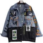 Cloth Stitching Denim Cardigan Mid-length Fashion Jacket. A stylish and comfortable jacket for women, perfect for everyd — photo 2
