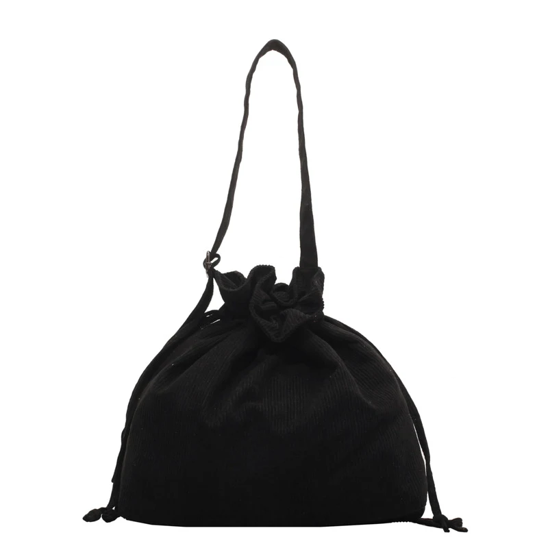 Pure Color Corduroy Personalized Drawstring Fold Small Square Bag, a compact and stylish everyday essential, perfect for — photo 1