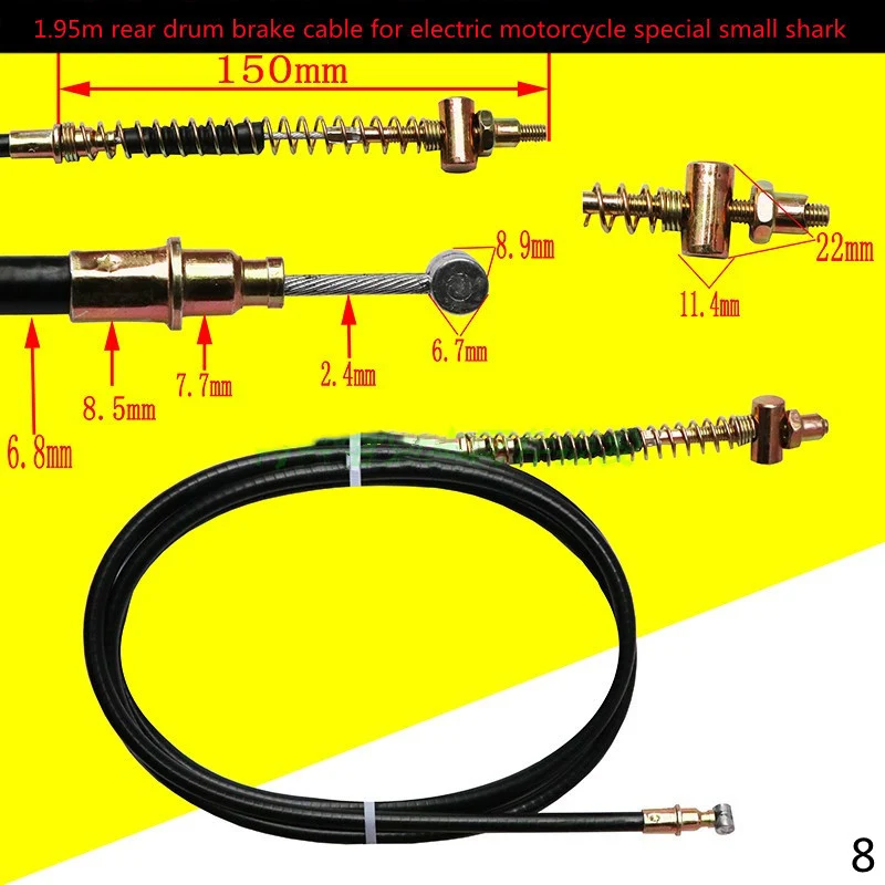 Title 5, Elektrische voertuig remkabel, trommelrem achte...