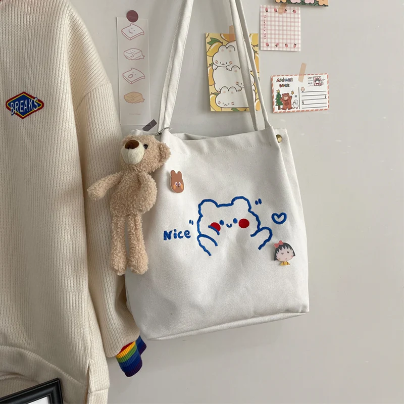 Bolsa japonesa fofa feminina, grande e espaçosa, perfeita para carregar tudo com estilo e praticidade no dia a dia. — foto 9