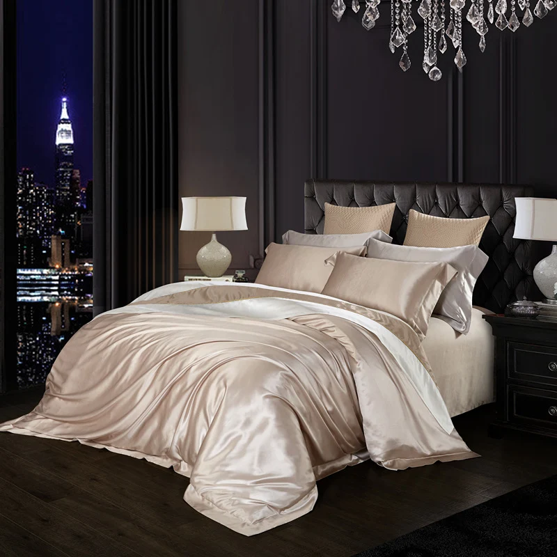 Pure Color Silk Processable Quilt Cover for luxurious sleep, soft and smooth. Breathable and temperature regulating, pro — photo 11