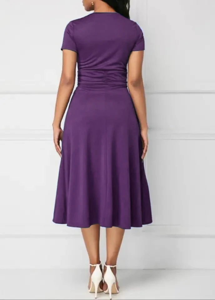 Onafhankelijke Station Mode Elegante Asymmetrie Grote Rok V-hals Jurk Feestavondjurk — foto 11