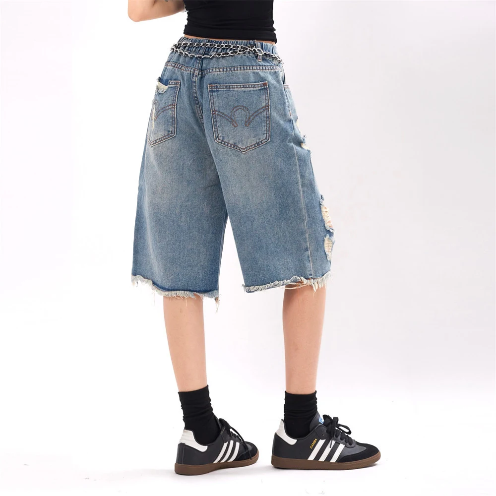 Pantalones Cortos Rectos Sueltos para Hombre Lavado – Comodidad Casual y Estilo Moderno, Perfectos para Uso Diario y Versátil. — foto 8