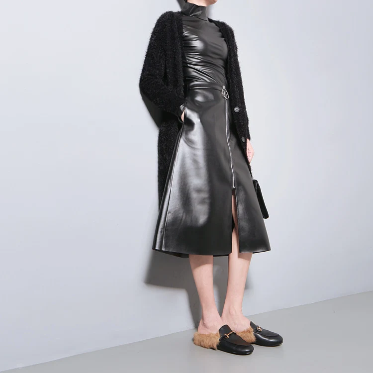 Title 1, Womens high collar leather jacket