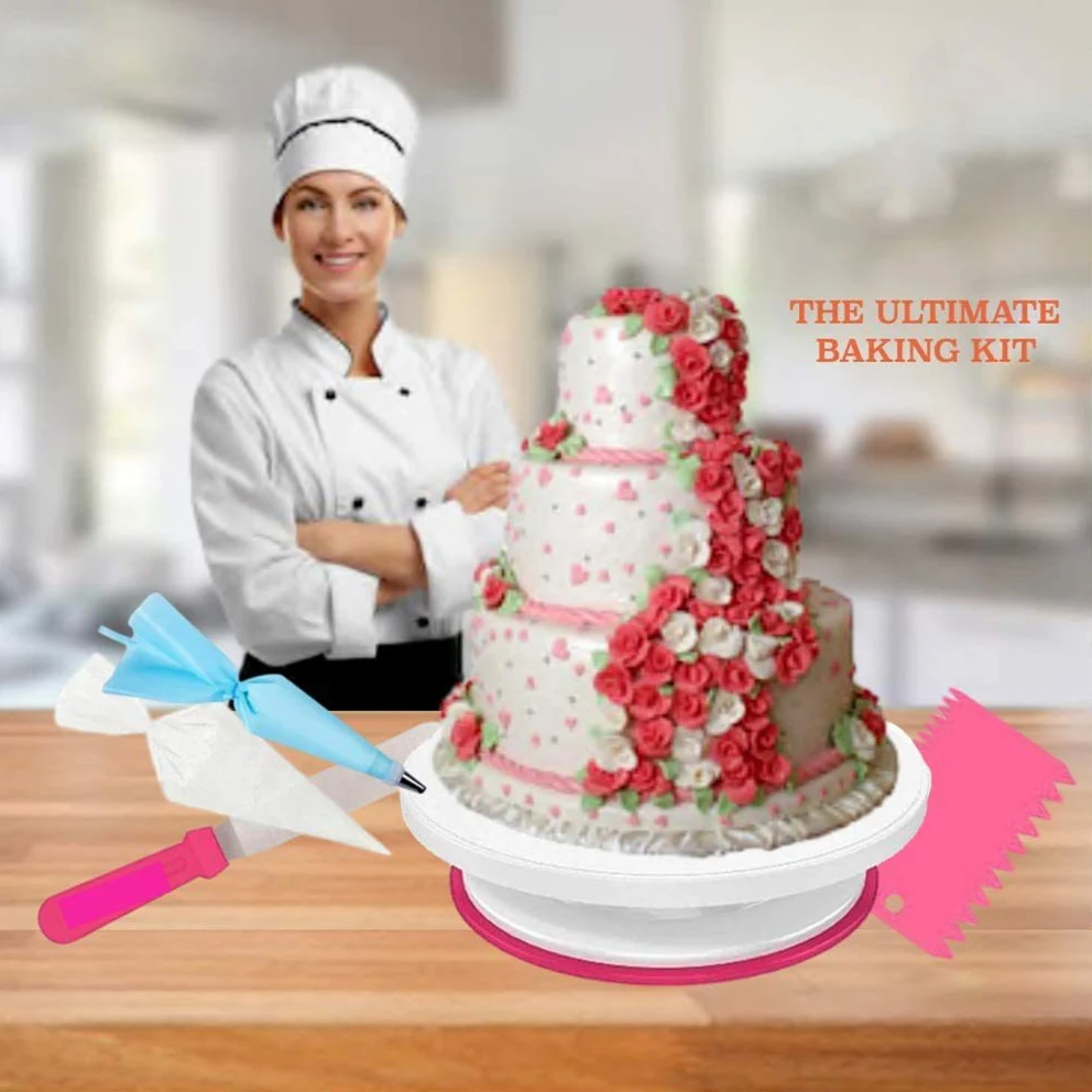 Title 3, 195-Piece Cake Baking Utensils Set with Cake Tu...