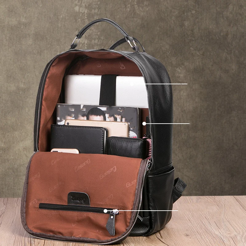 Title 4, Mens Backpack Leather Fashion Trend Leisure Tr...
